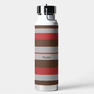 Rhythmusstreifen Horizontale Linien Grau Rot Braun Trinkflasche