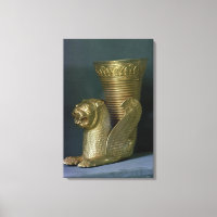 Rhyton in Form eines sitzenden Löwenmonsters