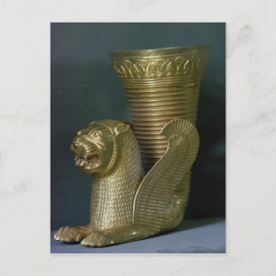 Rhyton in Form eines sitzenden Löwenmonsters Postkarte