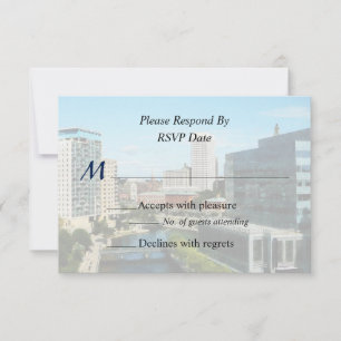 RI - Providence RI Skyline RSVP Karte