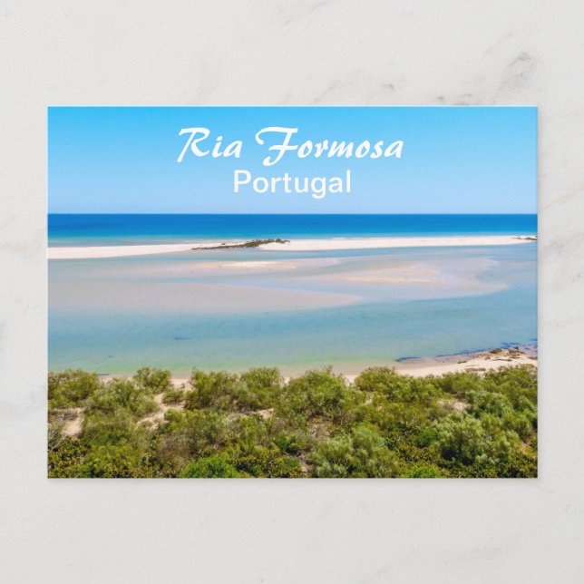 Ria Formosa an der Algarve in Portugal Postkarte (Vorderseite)
