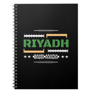 Riad Saudi-Arabien Moderne Typografie ReiseDesign Notizblock