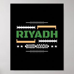 Riad Saudi-Arabien Moderne Typografie ReiseDesign Poster