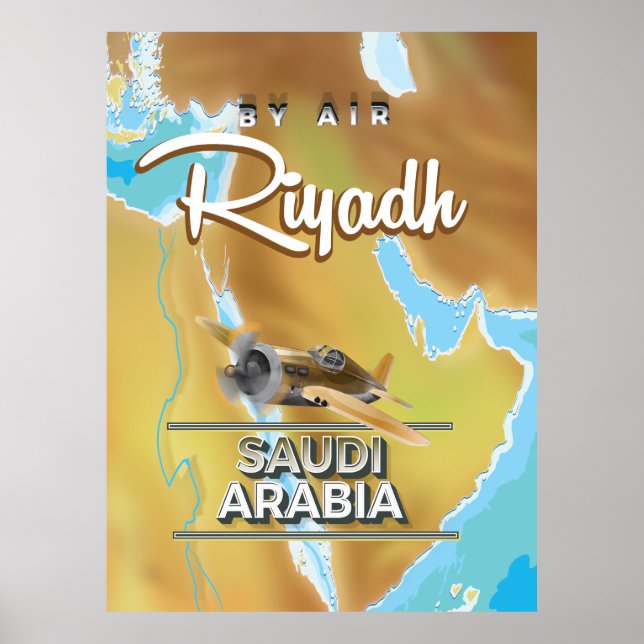 Riad Saudi-Arabien Reiseplakat Poster (Vorne)