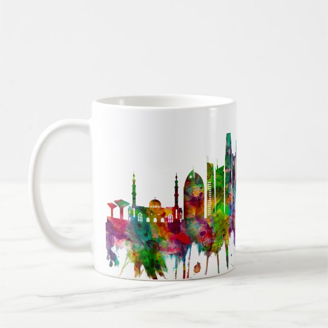 Riad Saudi-Arabien Skyline Kaffeetasse (Links)