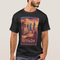 Riad Saudi-Arabien Wüsten-Illustration Reise Kunst