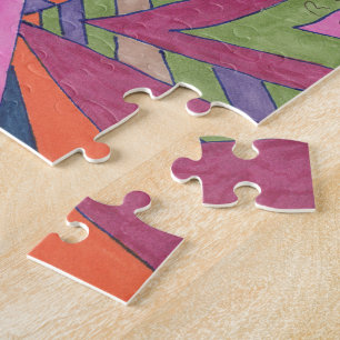 "Riad the Groovy Rainbow" - Abstrakte Kunst Puzzle