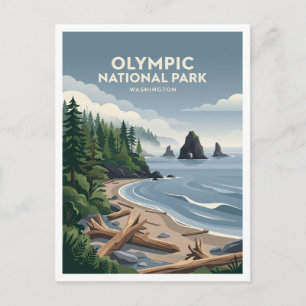 Rialto Beach Forks Washington Postkarte