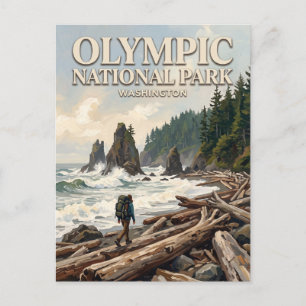 Rialto Beach Gabelt Washington Postkarte
