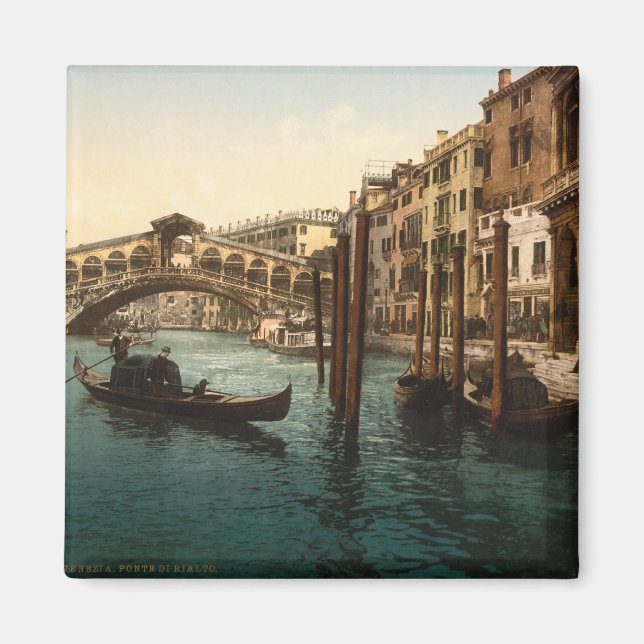 Rialto Bridge I, Venedig, Italien Magnet (Vorne)