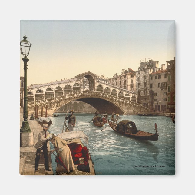 Rialto Bridge II, Venedig, Italien Magnet (Vorne)