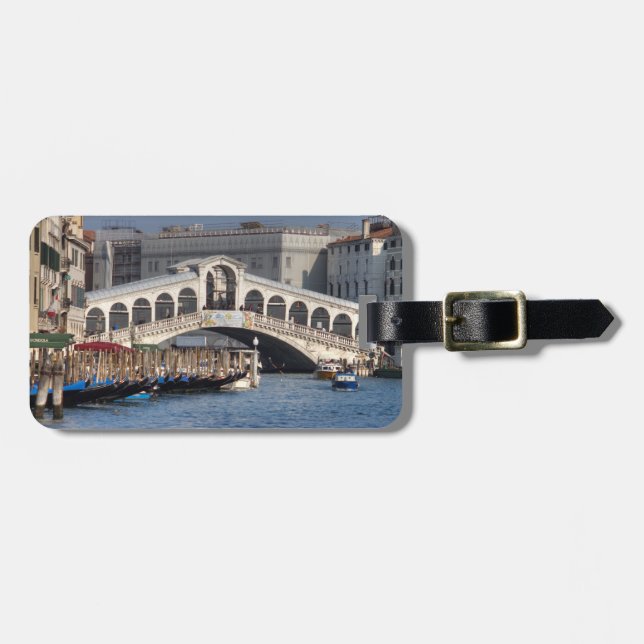 Rialto Bridge Venice Italien Gepäckanhänger (Vorderseite horizontal)