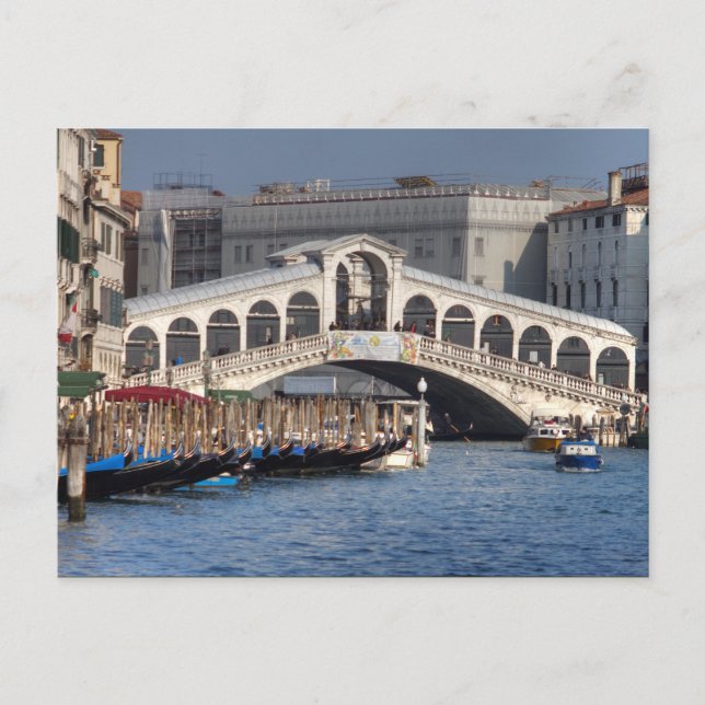 Rialto Bridge Venice Italien Postkarte (Vorderseite)