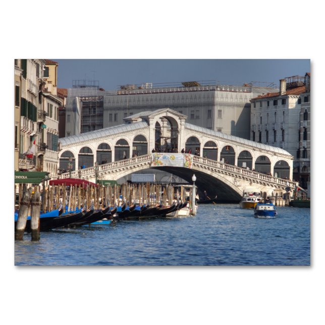Rialto Bridge Venice Italien Tischnummer (Vorderseite)