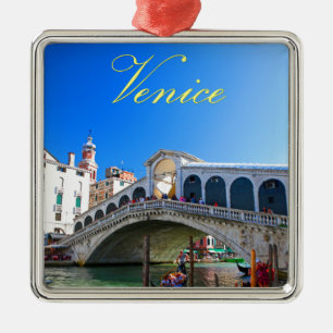 Rialto Bridge Venice - Pro Foto Ornament Aus Metall