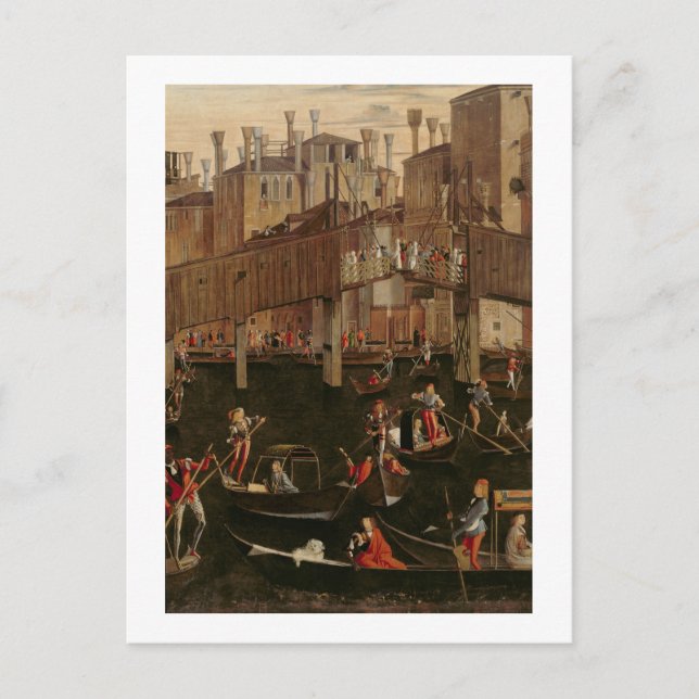 Rialto-Brücke aus Holz, vom Wunder des Reli Postkarte (Vorderseite)