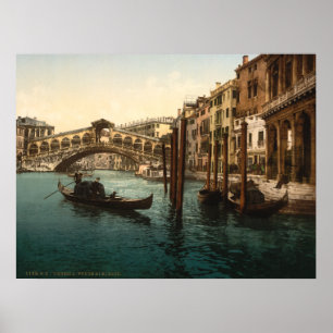 Rialto-Brücke I, Venedig, Italien Archiv-Druck Poster