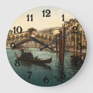 Rialto Brücke I, Venedig, Italien Große Wanduhr