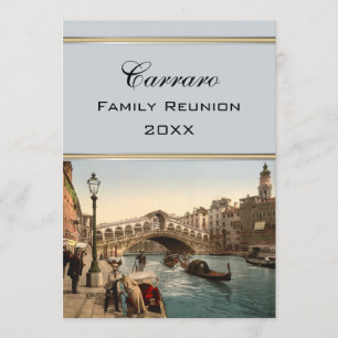 Rialto-Brücke II, Venedig, Italien Familientreffen Einladung