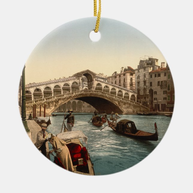 Rialto Brücke II, Venedig, Italien Keramik Ornament (Vorne)