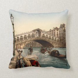 Rialto Brücke II, Venedig, Italien Kissen