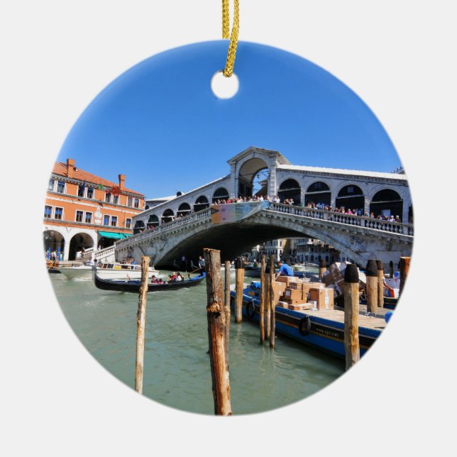 Rialto Brücke in Venedig, Italien Keramikornament (Vorne)