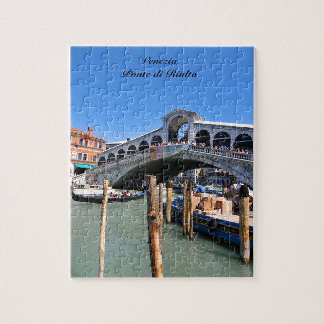 Rialto Brücke in Venedig, Italien Puzzle (Vertikal)