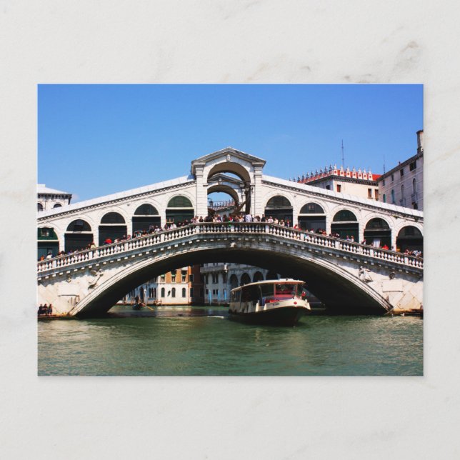 Rialto-Brücke in Venedig Postkarte (Vorderseite)