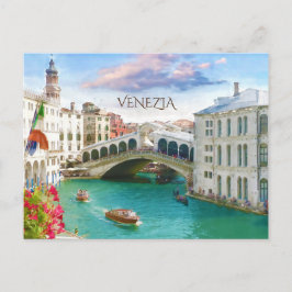 Rialto-Brücke in Venedig | Venezia, Italien Postka Postkarte