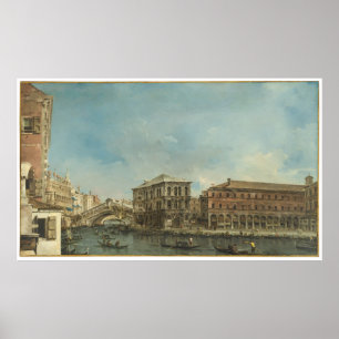 Rialto Brücke mit Palazzo dei Camerlenghi Poster