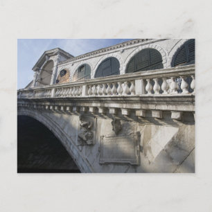 Rialto Brücke über den Canal Grande Venice Italien Postkarte