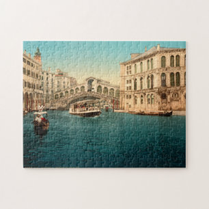 Rialto Brücke Venedig Italien Grand Canal Boat Puzzle