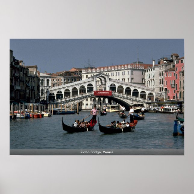 Rialto-Brücke, Venedig Poster (Vorne)