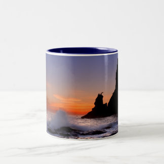 Rialto Strand am Sonnenuntergang Zweifarbige Tasse