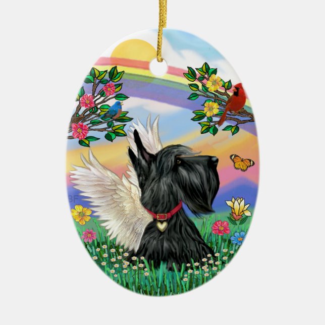 Rianbow Life - Scottish Terrier Keramikornament (Vorne)