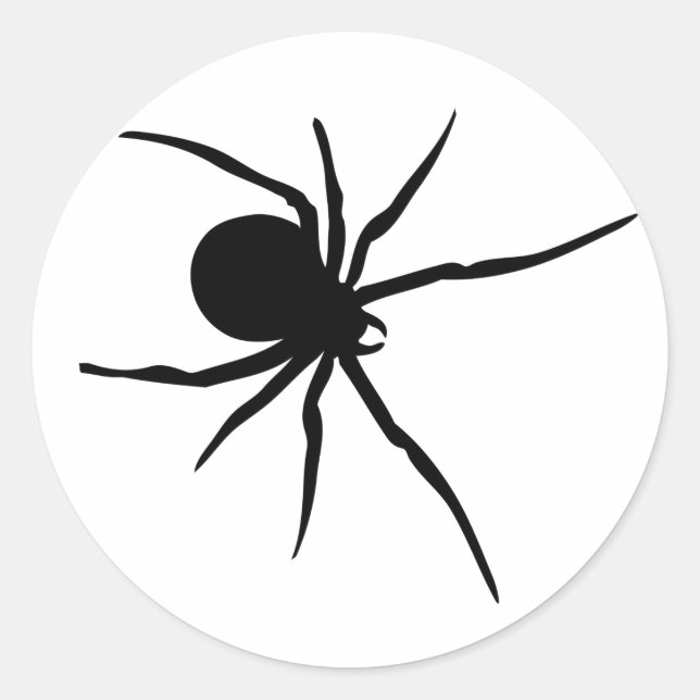 Riant Black Spider Runder Aufkleber (Vorderseite)