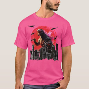 Riant Dinosaur Lizard Kaiju Japanischer Kunstfilm  T-Shirt