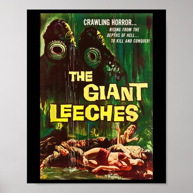 Riant Leeches Clic Halloween Monster Poster Horror (Vorne)