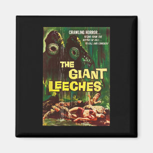 Riant Leeches Clic Halloween Monster Poster Horror Magnet