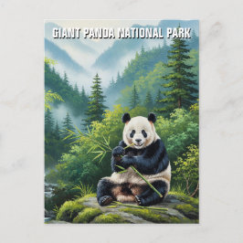Riant Panda National Park China Travel Postkarte