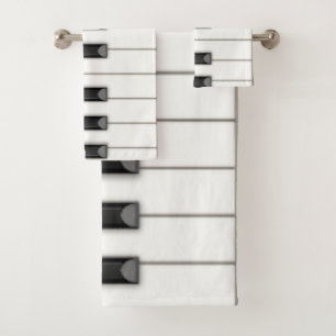 Riant Piano Keys Music Badhandtuch Set