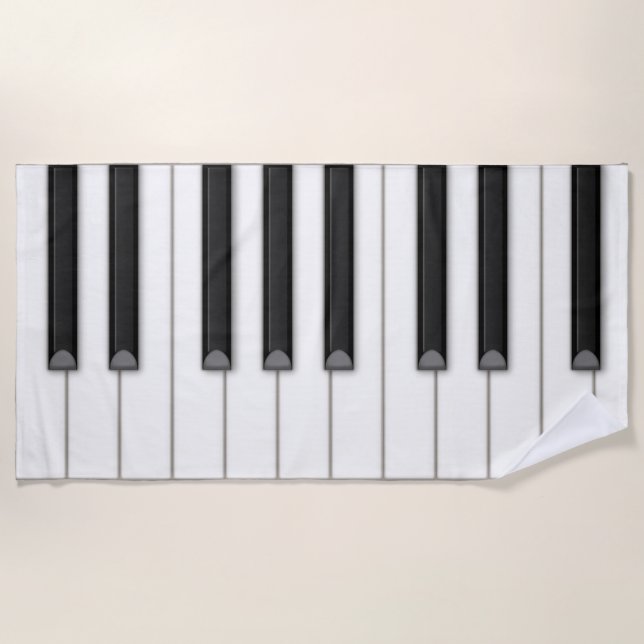 Riant Piano Keys Music Strandtuch (Vorderseite)