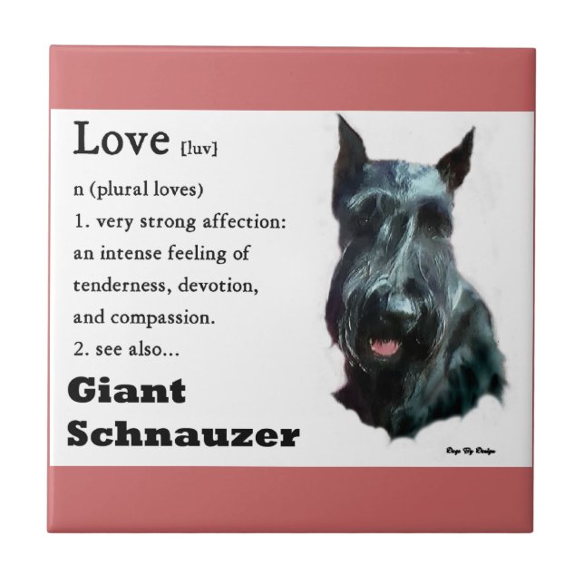 Riant Schnauzer Art Fliese (Vorderseite)