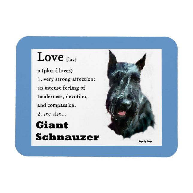 Riant Schnauzer Art Magnet (Horizontal)