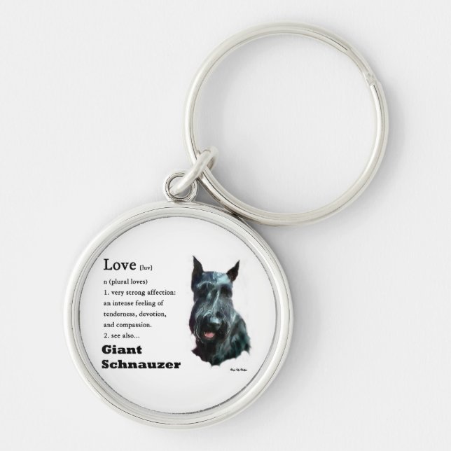 Riant Schnauzer Art Schlüsselanhänger (Vorne)