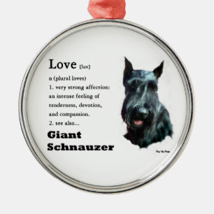 Riant Schnauzer Art Silbernes Ornament