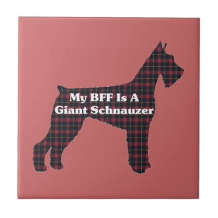 Riant Schnauzer-BESTE FREUNDIN Fliese