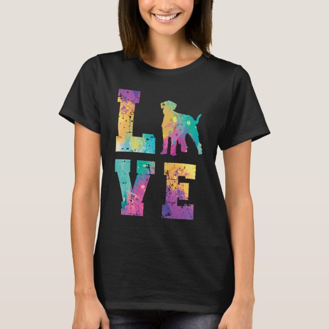 Riant Schnauzer-Liebe T-Shirt (Vorderseite)