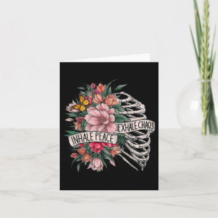 Rib Cage Inhalieren Frieden Exhale Chaos psychisch Karte