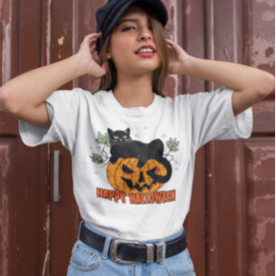 Rib Cage is Decorated With Pumpkins and Flowers T-Shirt